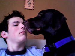 Tim Jewell with dog